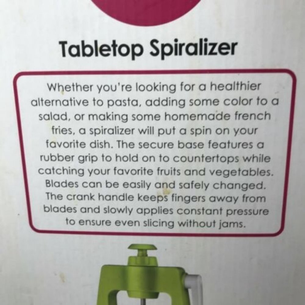 Core Kitchen 5pcs Tabletop Spiralizer Set salad fruit New in box - Picture 11 of 11